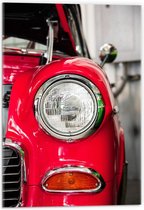 Acrylglas - Rode Glimmende Auto - 40x60cm Foto op Acrylglas (Wanddecoratie op Acrylglas)