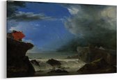 Schilderij - De doorbraak van de Sint-Anthonisdijk bij Amsterdam — 90x60 cm