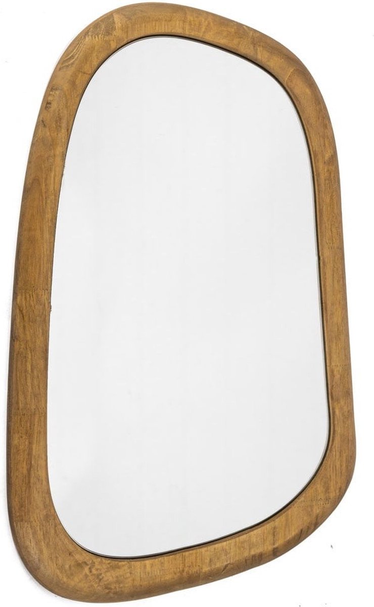 Wandspiegel Asymmetrisch - Spiegel Hout Organisch - Gang Hal Spiegel - Muur Spiegel - 40 x 2 x 62 cm
