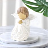 engelenbeelden en -figuren, biddende engel condoleancegeschenk voor verlies van dierbaren, miskraamgeschenken voor moeders, harsvleugel engelenstandbeeld cherubijn handgeschilderd voor huisdecoratie