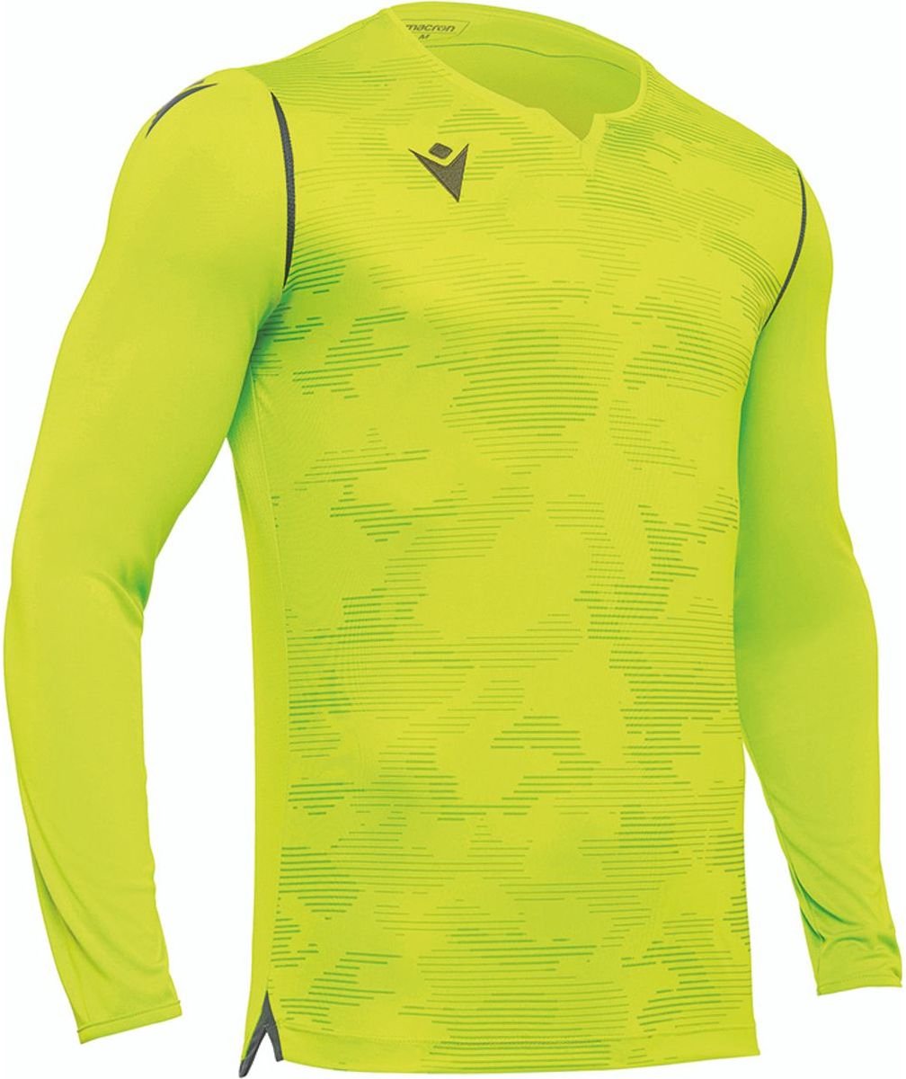 Macron Ares Keepershirt Lange Mouw Heren - Fluogeel / Antraciet | Maat: 3XL