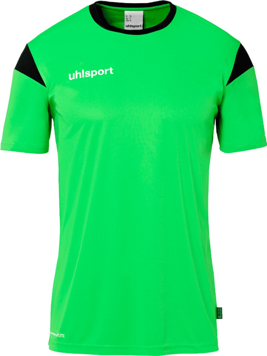 Uhlsport Squad 27 Shirt Korte Mouw Heren - Fluo Groen / Zwart | Maat: L