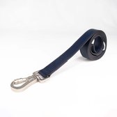Luxe Halsband riem voor Honden - Echt Leer / Leder 2,5cm x 1 10 cm Marineblauw