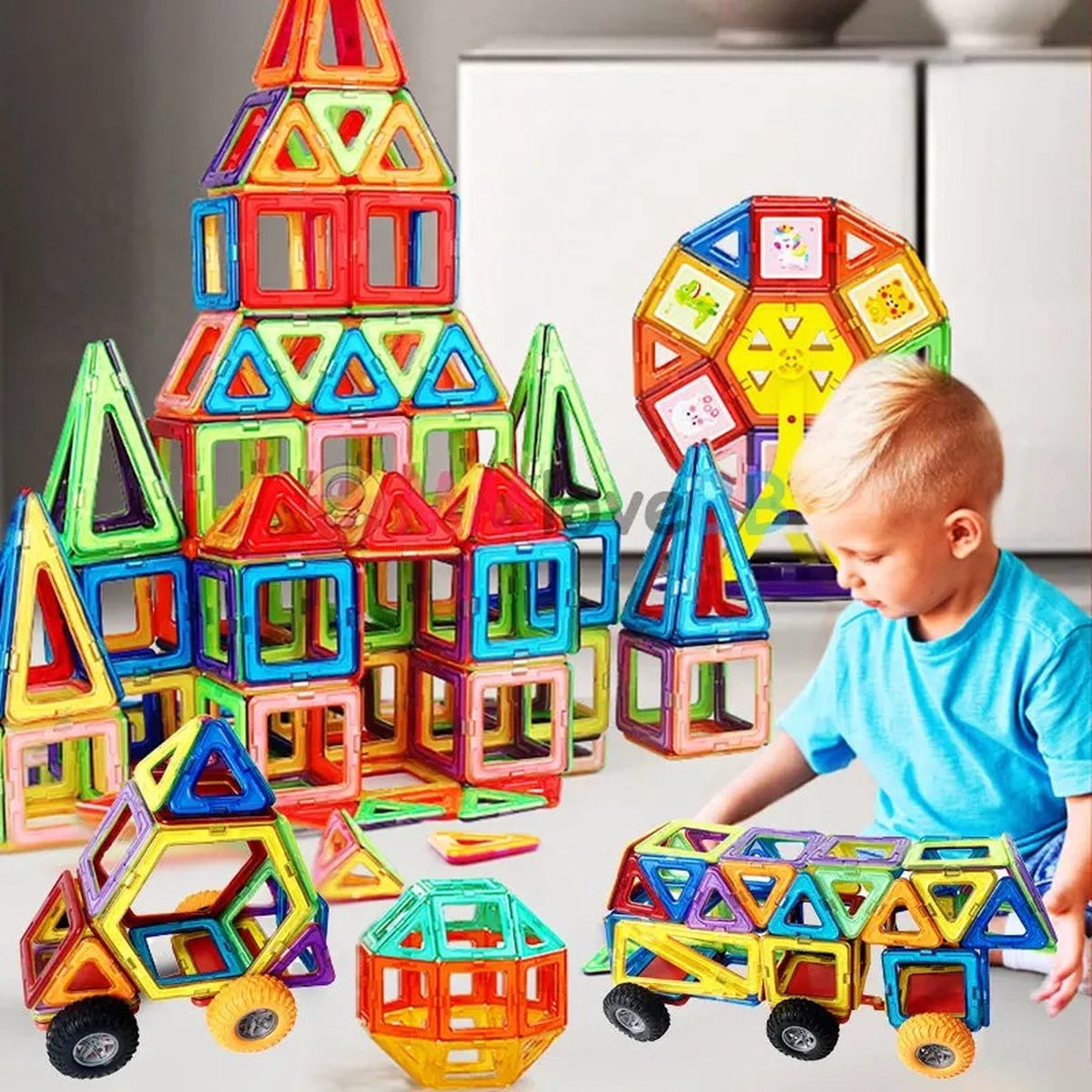 Merkloos X-Qlusive Bouwstenen 119 Stuks Speelgoed Magnetisch Magnetische Bouwstenen Leerzaam Educatief