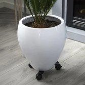 Nature - Planttrolley met verstelbare dragers - Ø27-37cm - Zwart - kunststof