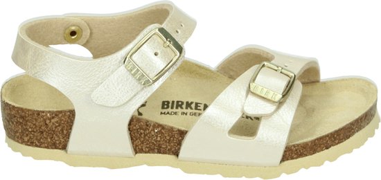 Birkenstock RIO BF PEARL WHITE - Sandalen - Kleur: Wit/beige - Maat: 31