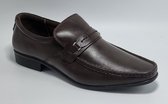 Sagar Shoes® - Heren Schoenen - Heren Loafers - Echt Leer - Bruin - Maat 44