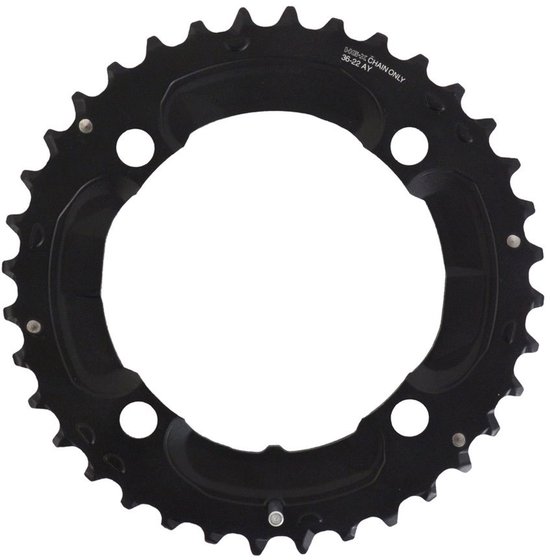 Shimano Kettingblad Deore Fc-m617 36t-ay 2x10s 104 Mm Zwart van Shimano — afbeelding 3