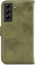 My Style Telefoonhoesje geschikt voor Samsung Galaxy S21 FE Hoesje | My Style Flex Wallet Bookcase Portemonnee | Pasjeshouder voor 3 Pasjes | Telefoonhoesje voor Pinpas / OV Kaart / Rijbewijs - Olive | Groen