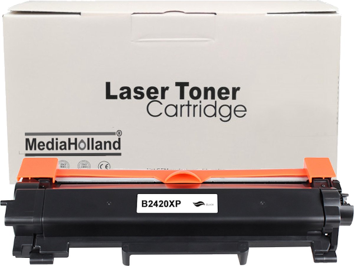 MediaHolland - Huismerk Toner TN-2420 geschikt voor Brother Laser Printers - 1x Zwart - Toners Cartridges - Zwart: 6000 Pagina's