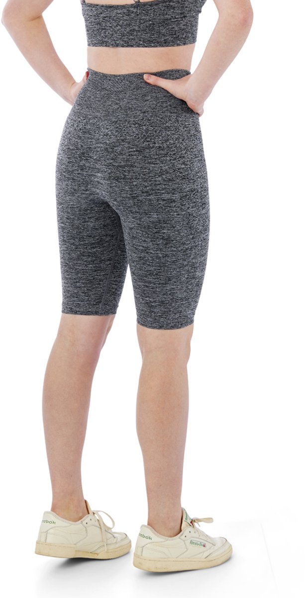 Xtreme Sportswear Korte Sportlegging Dames Short Antraciet Melange-S van Xtreme Sportswear — afbeelding 4