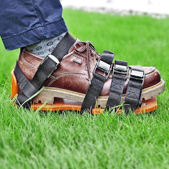 Gazonbeluchter-nagelschoenen voor gezondere gazonoppervlakken, antislip, roestvrije doornen, voor het gazon verticuteren en beluchten, gazonbeluchtingssandalen, gazonbeluchterschoenen van GAZ — afbeelding 3