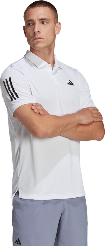 adidas Performance Club 3-Stripes Tennis Poloshirt - Heren - Wit- L