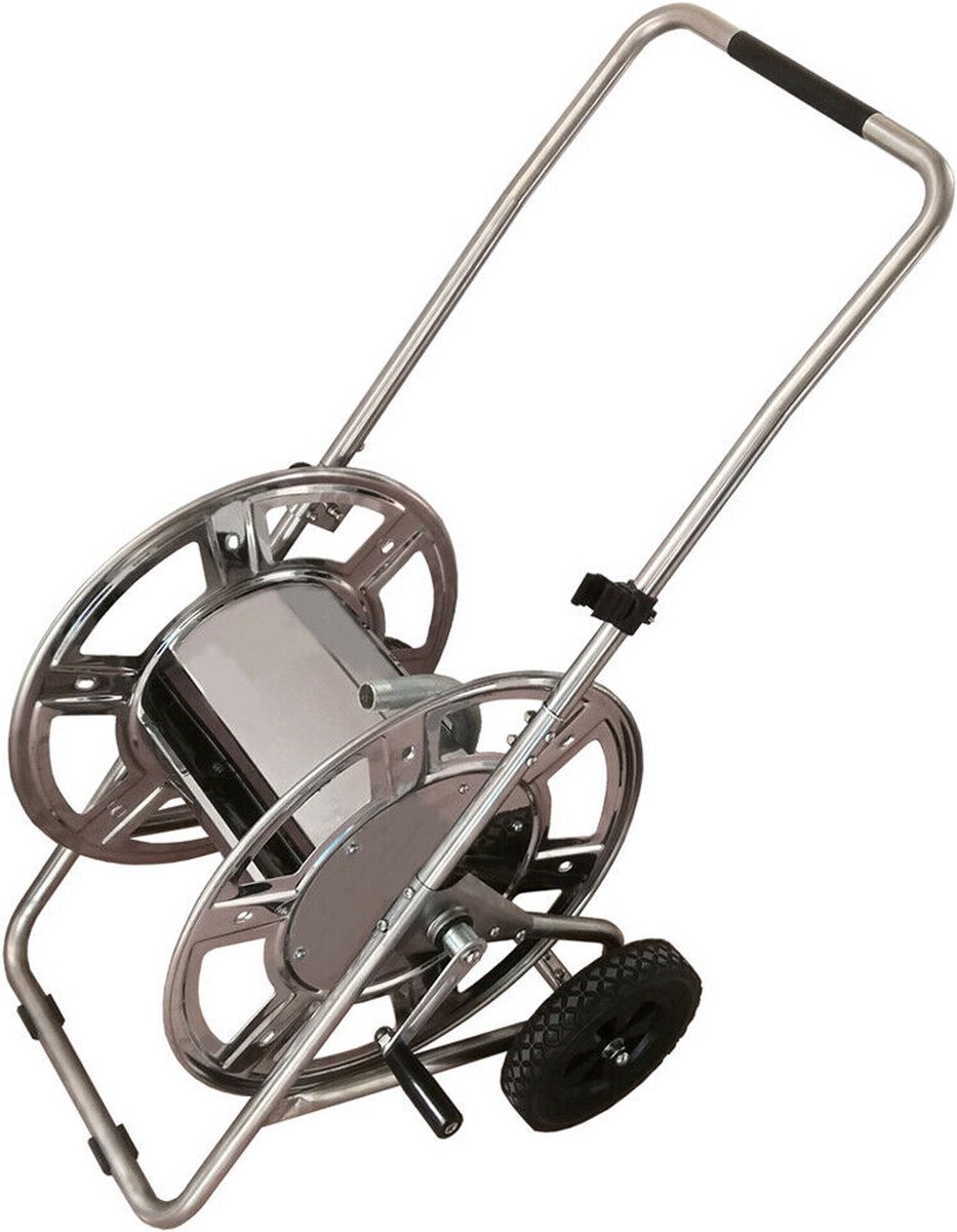 Bol.com Sirocco - Professionele Slangenwagen 1/2 - 80 meter - RVS - Tuin - Bewatering - Slangenhaspel - Tuinslanghaspel - Slangh... aanbieding