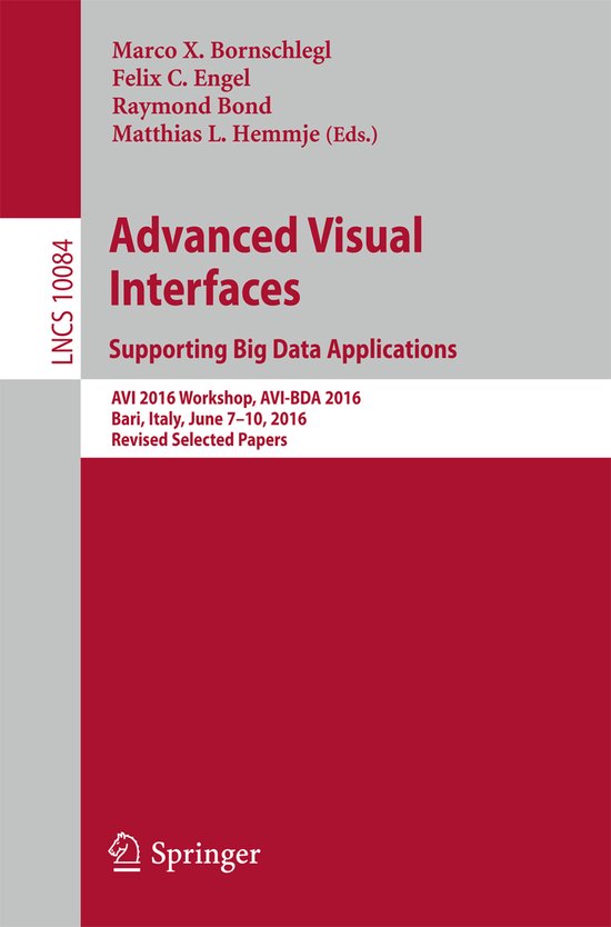Advanced Visual Interfaces Supporting Big Data Applications - cover