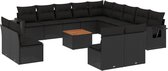 vidaXL-14-delige-Loungeset-met-kussens-poly-rattan-zwart