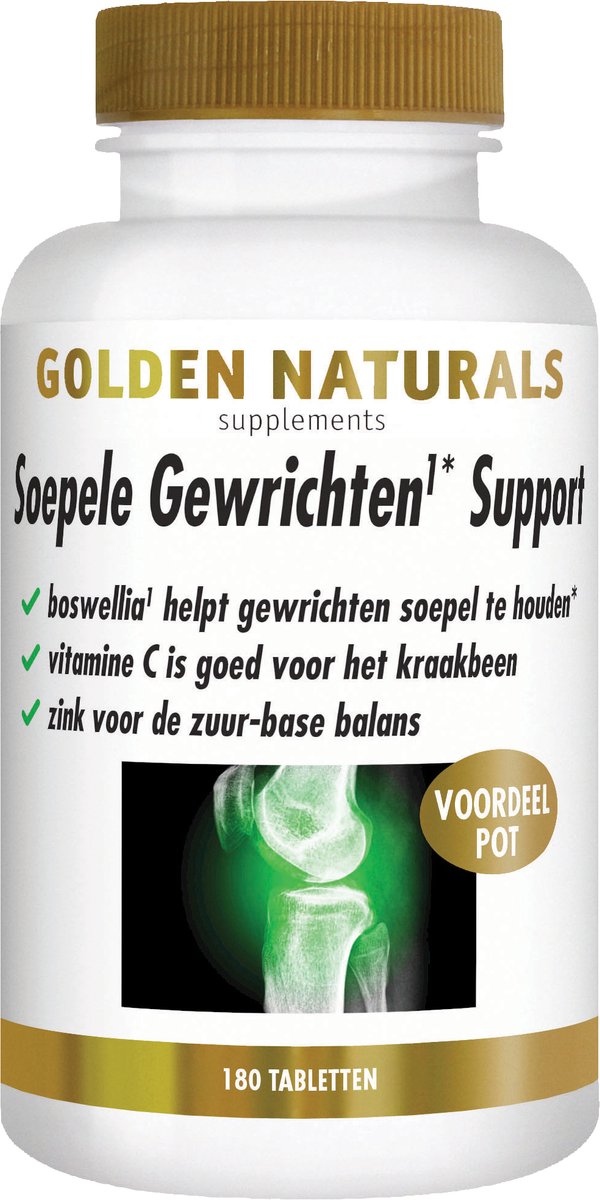 Golden Naturals Soepele Gewrichten & Kraakbeen Support Tabletten 180TB