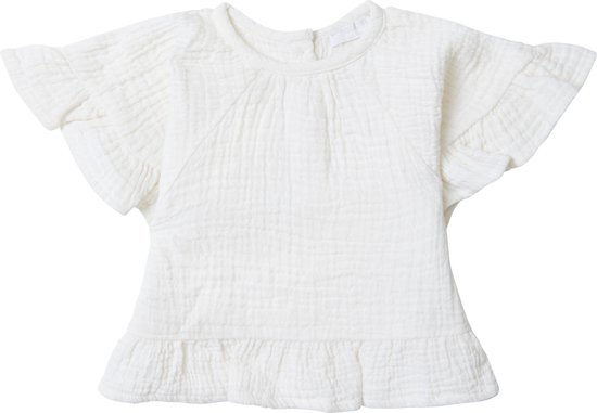 Noppies Girls Top Clawson short sleeve Meisjes T-shirt - Whisper White - Maat 80