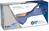 Eurogloves handschoenen - soft nitrile - blauw - Medium - poedervrij- 30 x 200 stuks voordeelverpakking