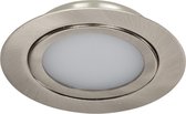 Ledmatters - Inbouwspot Nikkel - Dimbaar - 3 watt - 160 Lumen - 2700 Kelvin - Warm wit licht - IP44 Badkamerverlichting - 10 t/m 24 volt
