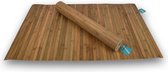 Set van 2 Antislipmat van Bamboe - Olive | Eco-vriendelijk - Voor Douche, Sauna & Meer | Stijvolle Badkamer/Woonartikelen | 80x50x0.5cm