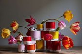Copenhagen Design - Macchiatobeker 100 ml Giftbox Set van 4 Stuks - Yellow/Red/Orange/Light Pink - Porselein - Multicolor