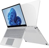 Laptophoes - Geschikt voor Microsoft Surface Laptop 5, 4 en 3 Hoes - Case - 13.5 inch - Model 1951 en 1868 met Metalen Toetsenbord - Transparant