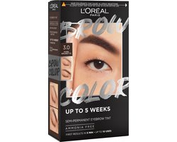 L'Oréal Paris Brow Color wenkbrauwverf - getinte wenkbrauwen tot wel 5 weken* - resultaten na 5 min. - 3.0 Dark Brunette - 30 ml