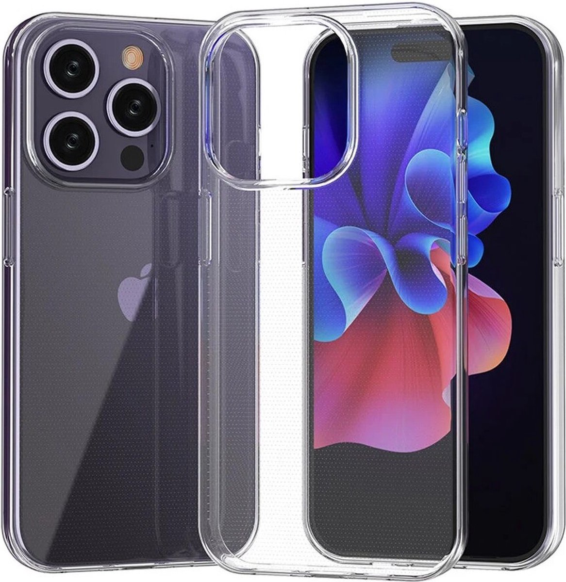 Mobigear Doorzichtig Hoesje geschikt voor Apple iPhone 15 Pro Max Telefoonhoesje Flexibel TPU | Mobigear Basics Backcover | Doorzichtig Telefoonhoesje iPhone 15 Pro Max | iPhone 15 Pro Max Case | Back Cover - Transparant