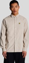 Lyle & Scott Cotton Linen Button Down Shirt - met lange mouwen - Heren Beige - Maat L