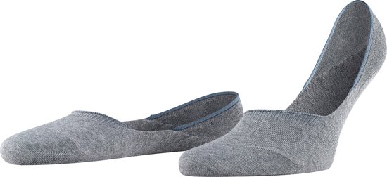 FALKE Step Medium Cut Box onzichtbare antislip kousenvoetjes duurzaam katoen footies heren grijs - Maat 39-40