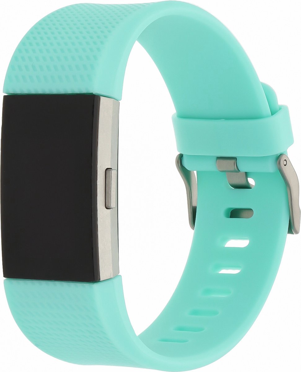 *** Horlogeband Geschikt voor Fitbit Charge 2 M/L - Gespsluiting - Siliconen Bandje - van Heble® ***