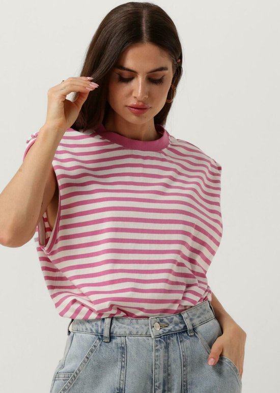 Catwalk Junkie Folded Shoulder Top Tops & T-shirts Dames - Shirt - Roze
