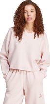 adidas Sportswear ALL SZN Ribbed V-Neck Sweatshirt - Dames - Roze- XS