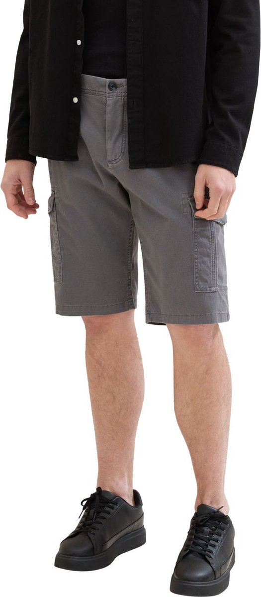 Tom Tailor Heren Short REGULAR PRINTED regular/straight Grijs W 29 Volwassenen