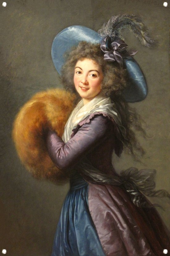 Portrait de Mme Molé-Reymond - Affiches Élisabeth Louise Vigée Le Brun - Affiches femme - Posters de jardin Portrait - Décoration extérieure - Tableau extérieur clôture - Décoration murale affiche jardin 60x90 cm