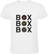 Box Box Box Heren T-shirt - zandvoort - pitstop - banden