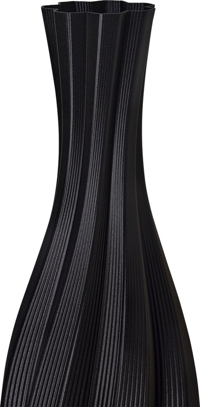 Edelste decoratieve vloervaas, hoog, waterdichte keramische vaas voor pampasgras en decoratieve takken, stabiel, luxe, 50-90 cm hoogte in wit, zwart, grijs, zilver en goud (grijs, 50 x 12 cm