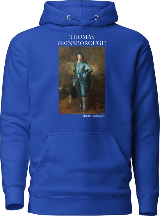 Thomas Gainsborough 'De Blauwe Jongen' ("The Blue Boy") Beroemd Schilderij Hoodie | Unisex Premium Kunst Hoodie | Team Royal | S