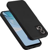Cadorabo Hoesje geschikt voor Motorola Moto G53 5G in LIQUID ZWART - Beschermhoes gemaakt van flexibel TPU silicone Case Cover