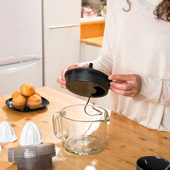 Black & Decker BXCJ30E elektrische citruspers 1 l 30 W Zwart, Transparant van Black & Decker — afbeelding 4