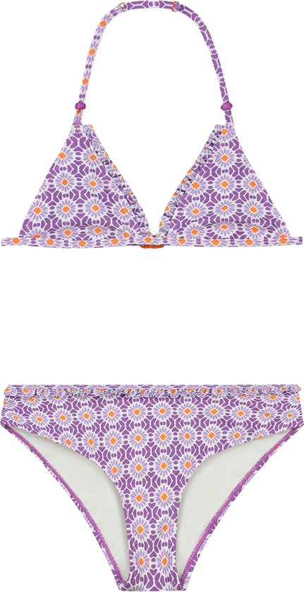 SHIWI Girls LIZZY bikini set porto tile Bikiniset - summer purple tile - Maat 122/128