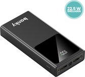 Banky - Powerbank 20.000mAh - 22.5W Snellader - 3 poorten USB A & C - Quick Charge - Led Display - geschikt voor Apple iPhone & Samsung