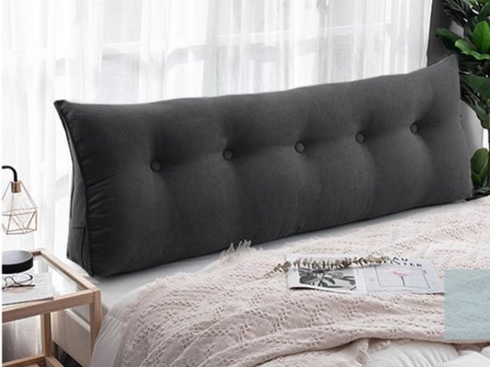 Wedge Kussen Hoofdbord Kussen Kussen Pads Cover Bed Wiggen Rugleuning Pad, Rugsteun Bedzijde Kussen Katoen En Linnen Voor Soft Case Bed Gift Slaapkamer Tweepersoonsbed, Geel, Met hoofdeinde 200cm