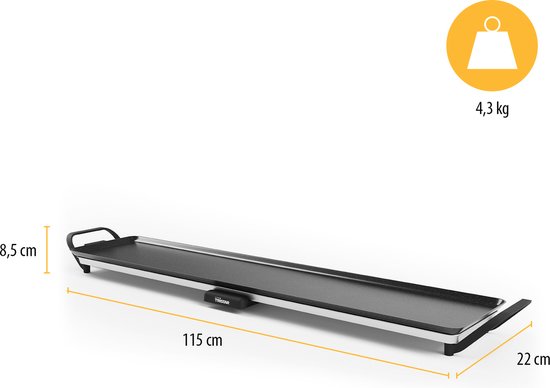 Tristar Bakplaat - BP-2670 - 1800W - Gourmet, Grillplaat XXL 100x23cm - 10-12 personen