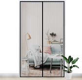 Magnetische hordeur Antimuggen magnetische zachte deur glasvezelgaasgordijn eenvoudig te installeren insecten buiten houden frisse lucht laten 80 x 260 cm Wit