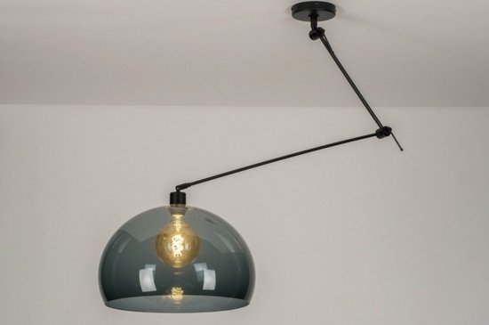 Lumidora Hanglamp 30740 - BRISBANE - E27 - Zwart - Kunststof - ⌀ 38 cm