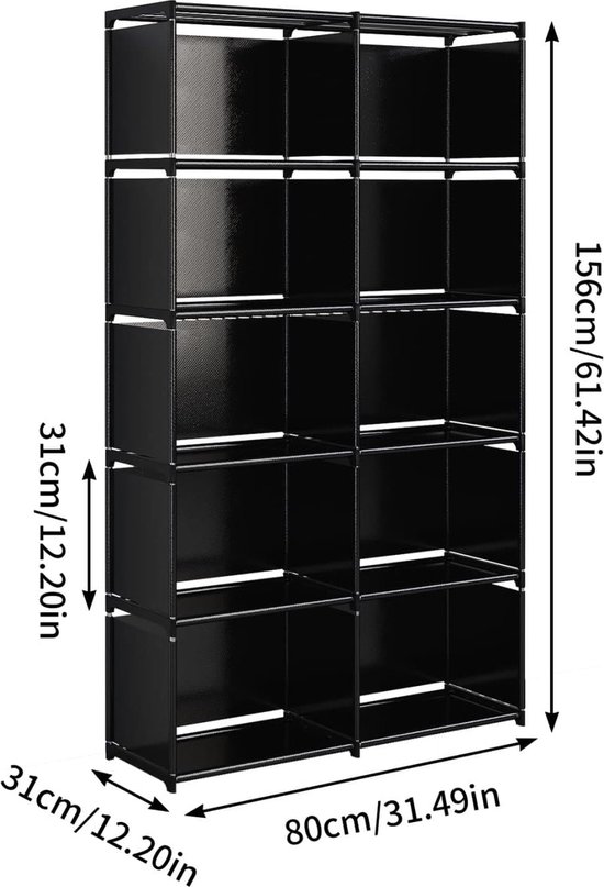 AmazonBasics Extra brede stof 5-lade opbergorganizer unit voor kast
