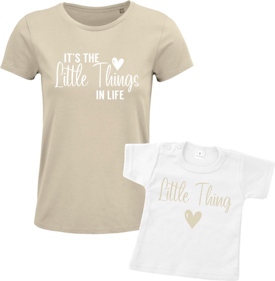 Chemise assortie Mère & Fille Mère & Fils | Ce sont les petites choses de la vie | Taille Femme XL Taille Enfant 56
