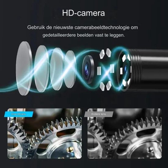 Caméra d'inspection avec écran 5M - 1080P HD - Écran LCD 4,3 pouces - Étanchéité IP67 - Siècle des Lumières LED - Endoscope - Caméra d'inspection